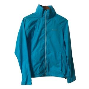Columbia Small Blue Windbreaker Jacket Hidden Hood